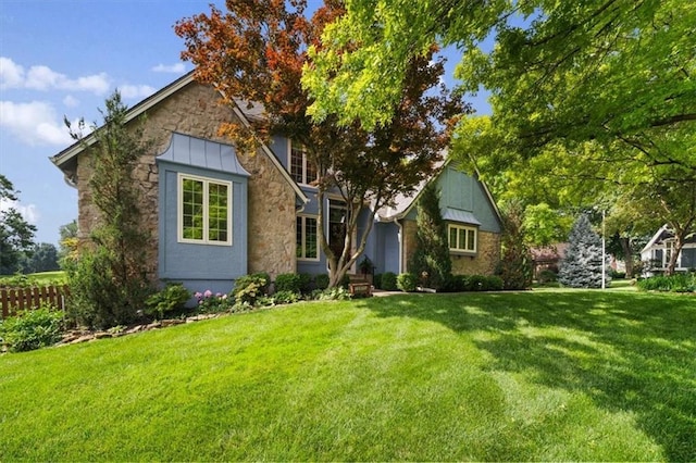 12600 Wenonga Ln, Leawood, KS 66209 - view of front of property featuring stone siding
