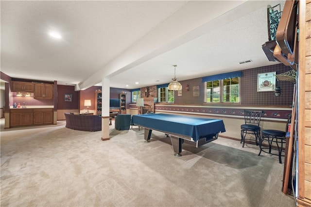 12600 Wenonga Ln, Leawood, KS 66209 - playroom featuring light colored carpet and billiards table