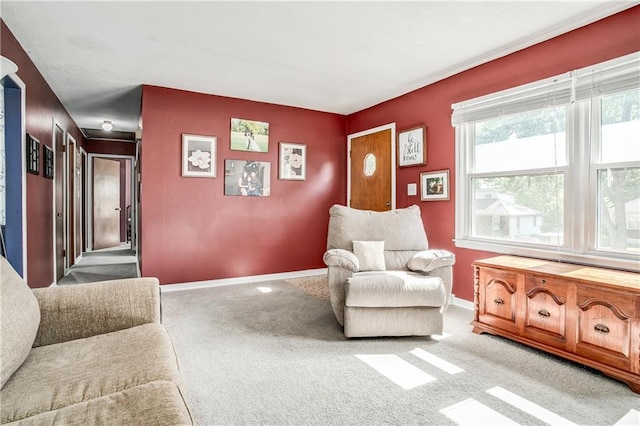 3920 S Milton Dr, Independence, MO 64055 - living area with carpet and baseboards