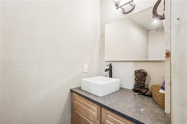 301 NW 1601st Rd, Kingsville, MO 64061 - bathroom with vanity and a textured wall