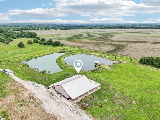 301 NW 1601st Rd, Kingsville, MO 64061 - aerial view of sparsely populated area featuring a nearby body of water