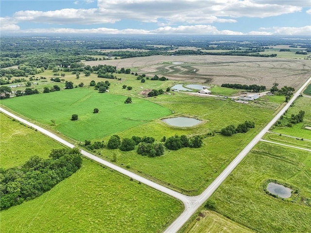 301 NW 1601st Rd, Kingsville, MO 64061 - aerial overview of property's location featuring rural landscape and a nearby body of water