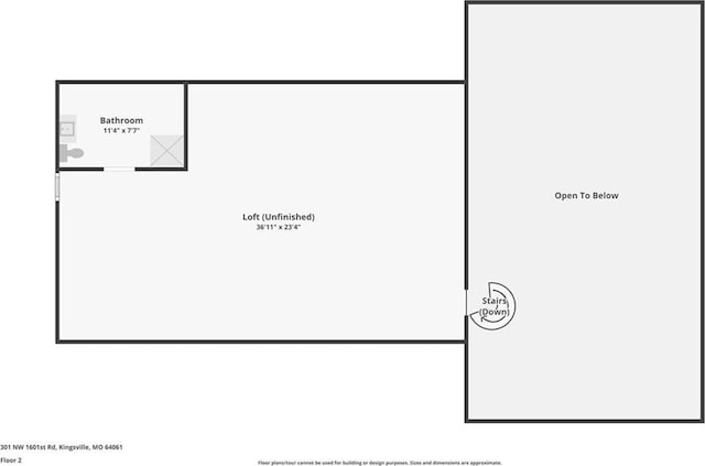 301 NW 1601st Rd, Kingsville, MO 64061 - floor plan / room layout