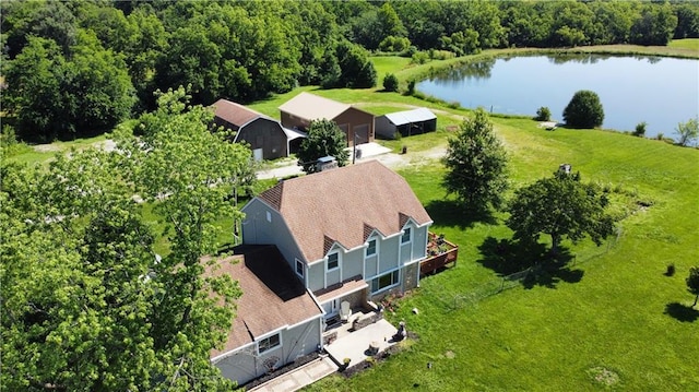 26609 S Red Bud Rd, Freeman, MO 64746 - aerial view of property and surrounding area featuring a nearby body of water