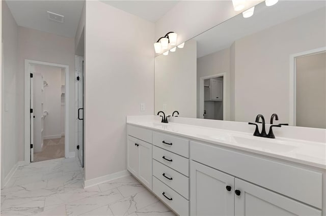 31501 W 86th Ct, De Soto, KS 66018 - bathroom with marble finish floors and double vanity