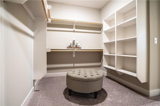 31432 W 85th Ter, De Soto, KS 66018 - walk in closet featuring carpet flooring and a chandelier