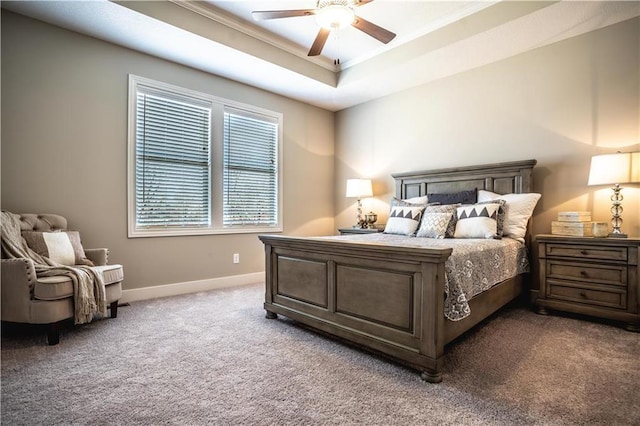 31432 W 85th Ter, De Soto, KS 66018 - bedroom with carpet flooring, a raised ceiling, ornamental molding, and ceiling fan
