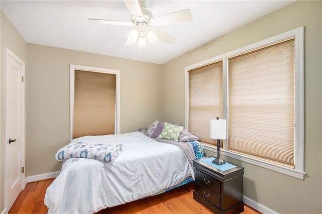 1307 W 30th St S, Independence, MO 64052 - bedroom featuring light wood finished floors and a ceiling fan
