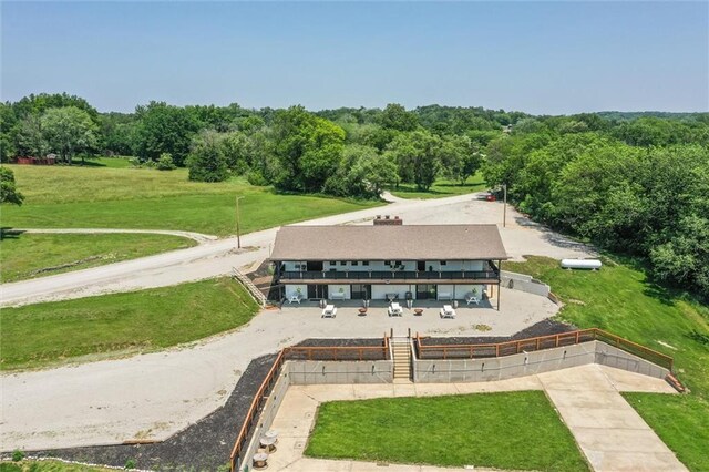 31965 Lakecrest Dr, Excelsior Springs, MO 64024 - view from above of property with a heavily wooded area