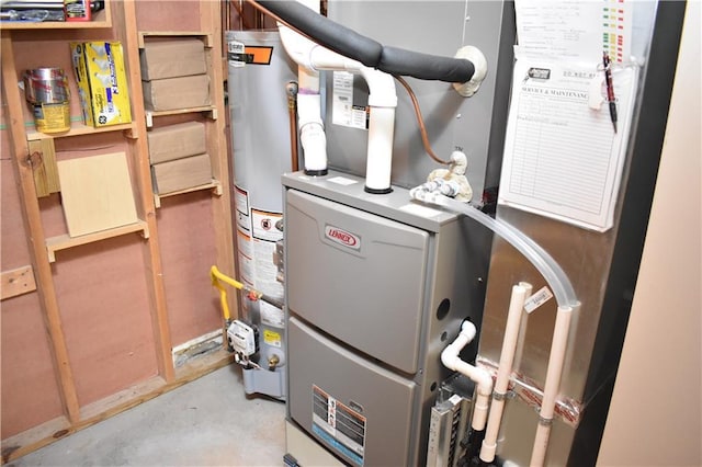 7833 Garnett St, Lenexa, KS 66214 - utilities featuring gas water heater and heating unit