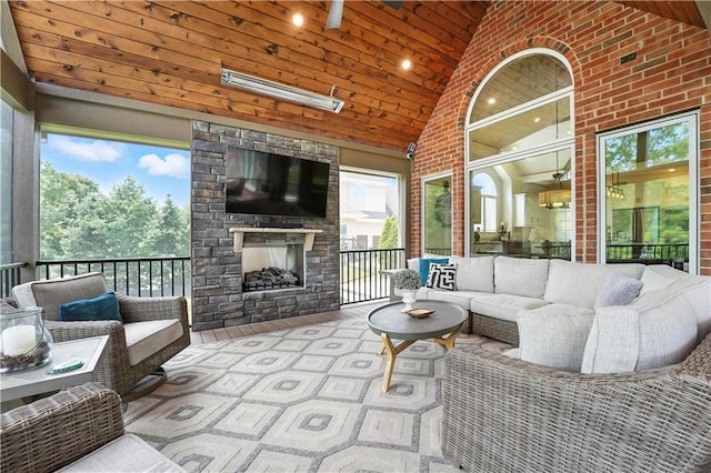 9905 W 144th St, Overland Park, KS 66221 - sunroom / solarium featuring lofted ceiling