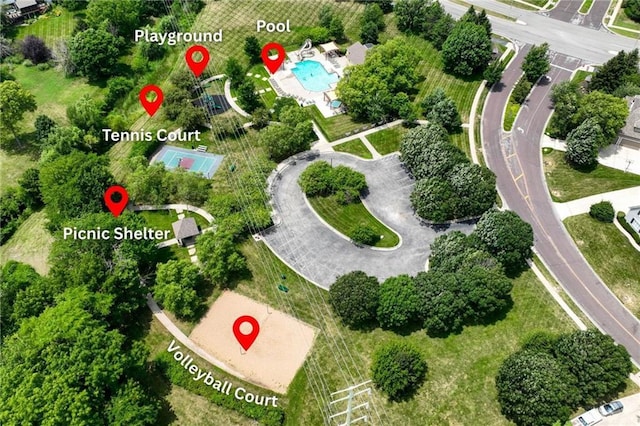9905 W 144th St, Overland Park, KS 66221 - drone / aerial view of a pool