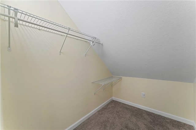 2717 Bales Ave, Kansas City, MO 64128 - spacious closet featuring lofted ceiling and carpet flooring