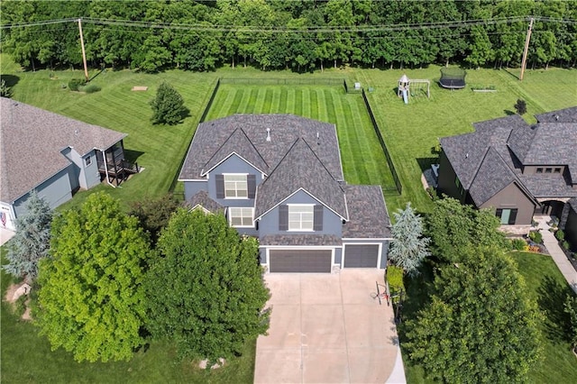 4529 Lakecrest Dr, Shawnee, KS 66218 - aerial view of property and surrounding area