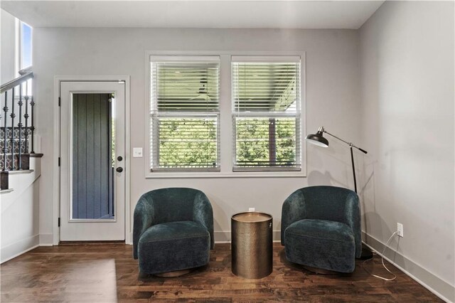 4529 Lakecrest Dr, Shawnee, KS 66218 - sitting room featuring wood finished floors and stairs