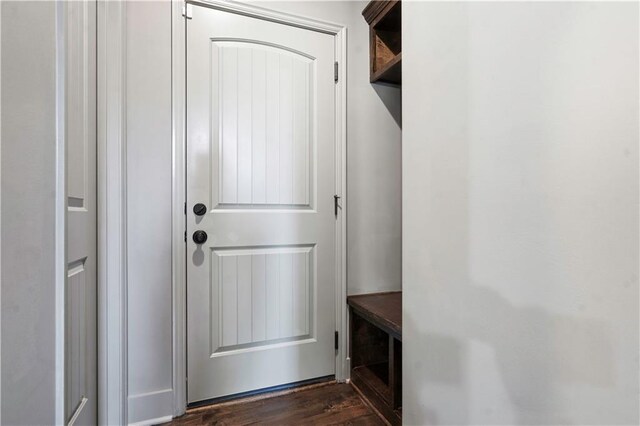 4529 Lakecrest Dr, Shawnee, KS 66218 - mudroom featuring dark wood-style floors