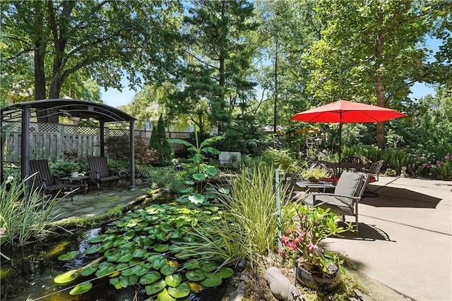 12032 Ballentine St, Overland Park, KS 66213 - view of yard with a patio and a gazebo