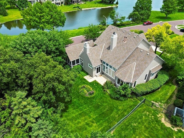 6205 W 149th St, Overland Park, KS 66223 - view from above of property with a nearby body of water