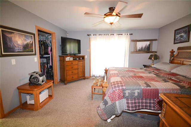 22920 Feaster Branch Rd, Warsaw, MO 64355 - bedroom with a walk in closet, light colored carpet, a closet, and baseboards