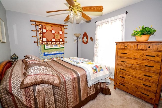 22920 Feaster Branch Rd, Warsaw, MO 64355 - bedroom with light carpet and a ceiling fan