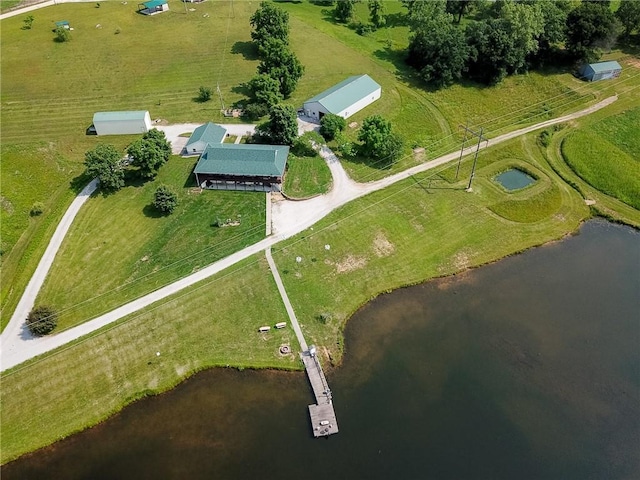 22920 Feaster Branch Rd, Warsaw, MO 64355 - aerial overview of property's location with a large body of water and rural landscape