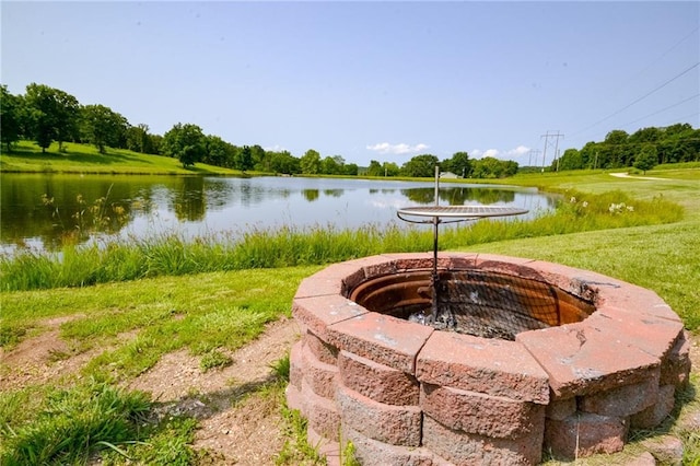 22920 Feaster Branch Rd, Warsaw, MO 64355 - surrounding community featuring an outdoor fire pit and a water view