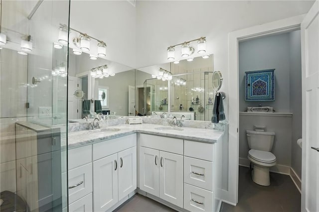 9 P St, Lees Summit, MO 64086 - bathroom with double vanity and a shower stall