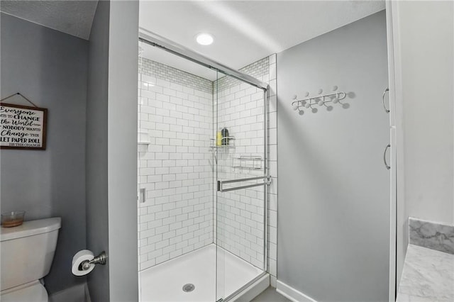 9 P St, Lees Summit, MO 64086 - bathroom with a shower stall and recessed lighting