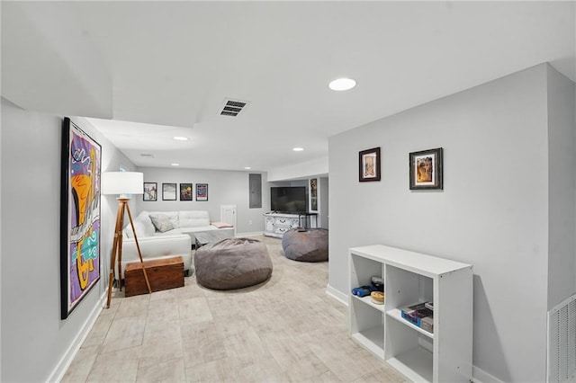 9 P St, Lees Summit, MO 64086 - living area featuring recessed lighting and wood finished floors