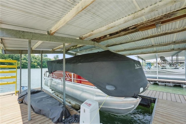 9 P St, Lees Summit, MO 64086 - dock area with a water view and boat lift