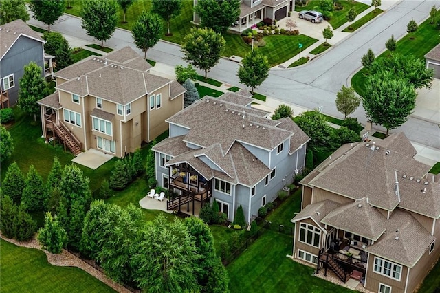 16600 Eby St, Overland Park, KS 66085 - aerial perspective of suburban area