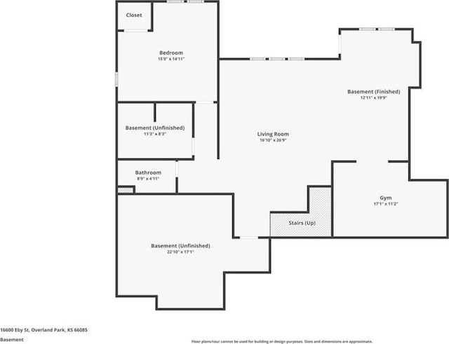 16600 Eby St, Overland Park, KS 66085 - view of floor plan / room layout