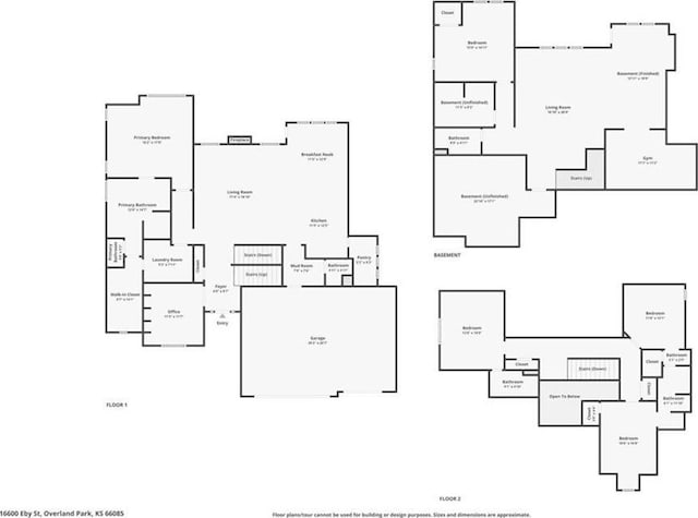 16600 Eby St, Overland Park, KS 66085 - view of property floor plan