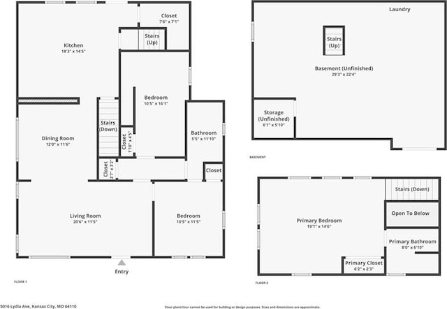 5016 Lydia Ave, Kansas City, MO 64110 - view of room layout