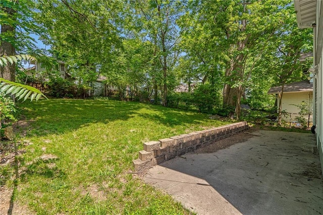 5016 Lydia Ave, Kansas City, MO 64110 - view of green lawn featuring a patio area