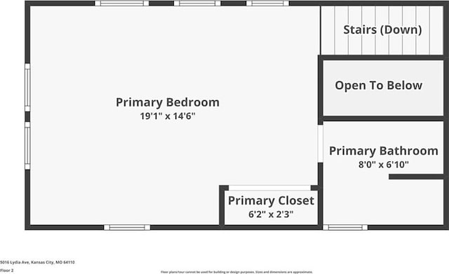 5016 Lydia Ave, Kansas City, MO 64110 - view of room layout