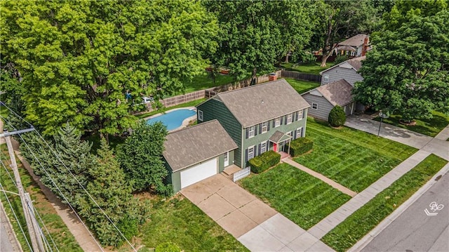 9412 Delmar St, Prairie Village, KS 66207 - aerial view of a pool