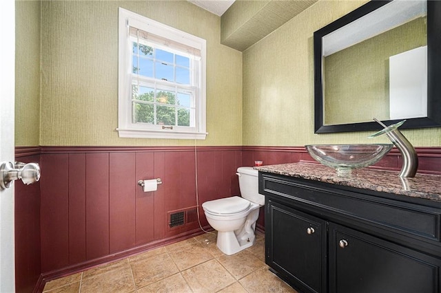 9412 Delmar St, Prairie Village, KS 66207 - bathroom with vanity and wainscoting