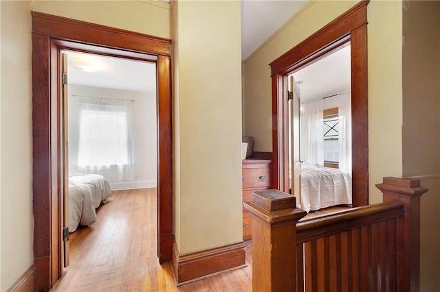 3029 E 7th St, Kansas City, MO 64124 - hallway featuring light wood finished floors