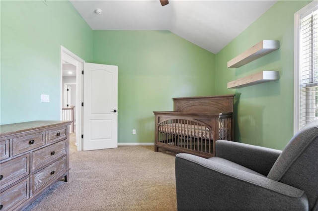 17940 W 158th Ct, Olathe, KS 66062 - carpeted bedroom featuring lofted ceiling and baseboards