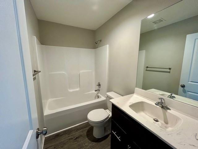 21800 Southcreek Rd, Peculiar, MO 64078 - full bath with vanity, wood finished floors, and bathing tub / shower combination