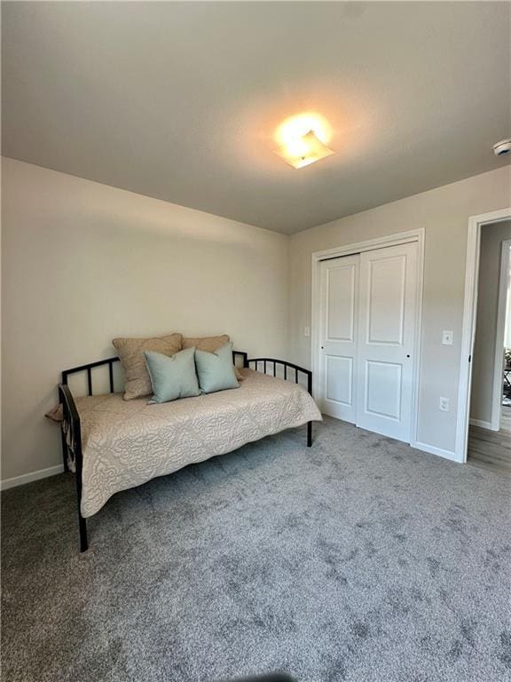 822 Carolina St, Neodesha, KS 66757 - carpeted bedroom with baseboards and a closet