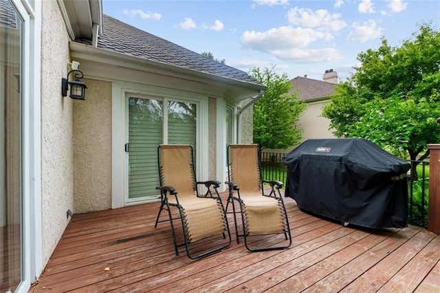 10181 S Shadow Cir, Olathe, KS 66061 - wooden deck featuring grilling area