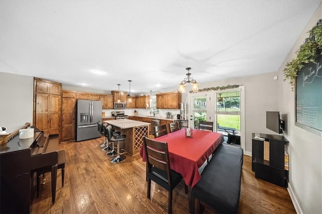 14115 NW 68th St, Parkville, MO 64152 - dining area featuring dark wood finished floors