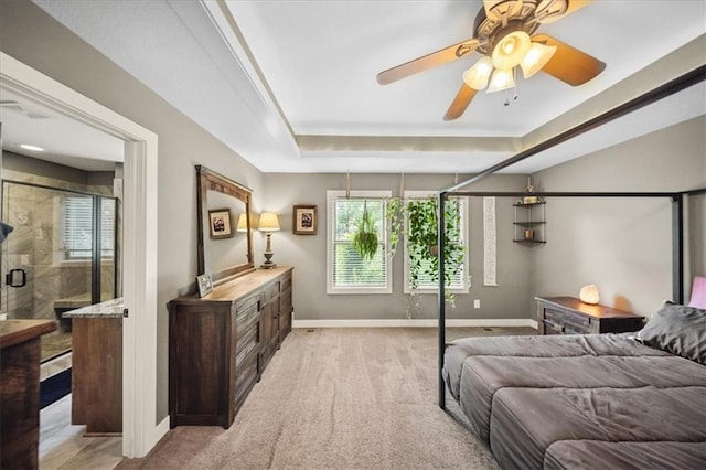 14115 NW 68th St, Parkville, MO 64152 - bedroom with light carpet and a tray ceiling