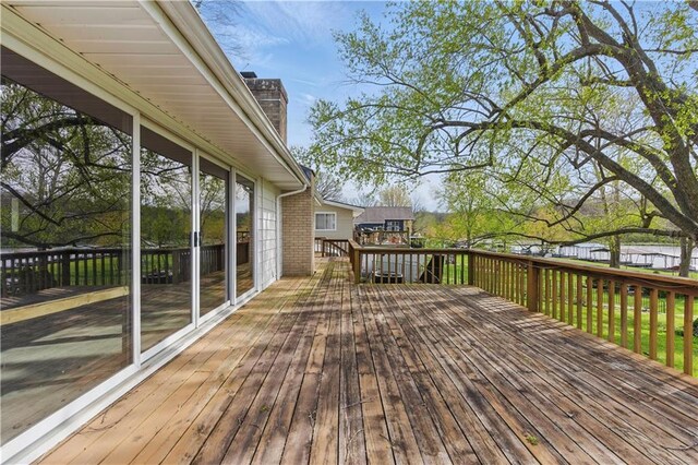 13 P Lake Shore Dr, Lake Lotawana, MO 64086 - view of wooden terrace