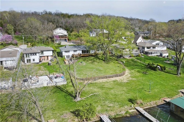 13 P Lake Shore Dr, Lake Lotawana, MO 64086 - aerial perspective of suburban area with a heavily wooded area
