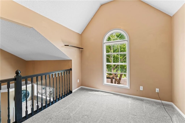 20112 W 220th St, Spring Hill, KS 66083 - spare room featuring vaulted ceiling and carpet flooring