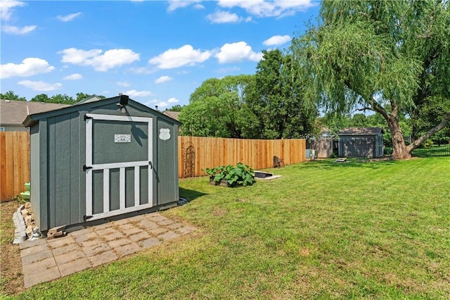 20112 W 220th St, Spring Hill, KS 66083 - fenced backyard with a storage unit