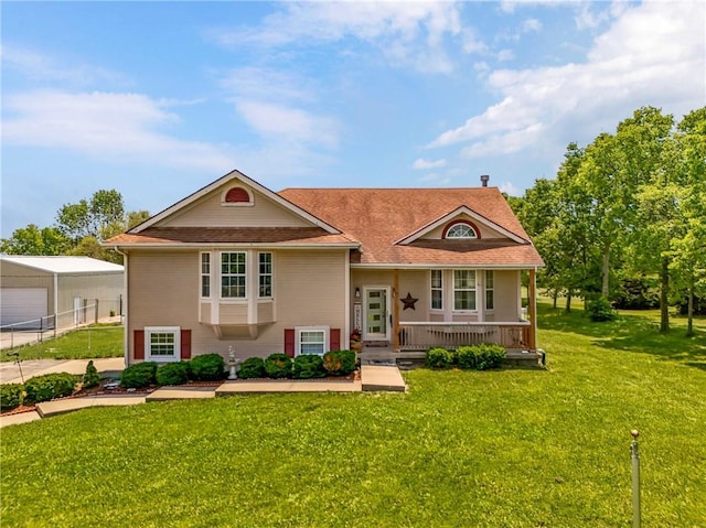 15375 Roger Rd, Leavenworth, KS 66048 - tri-level home featuring covered porch and a front lawn